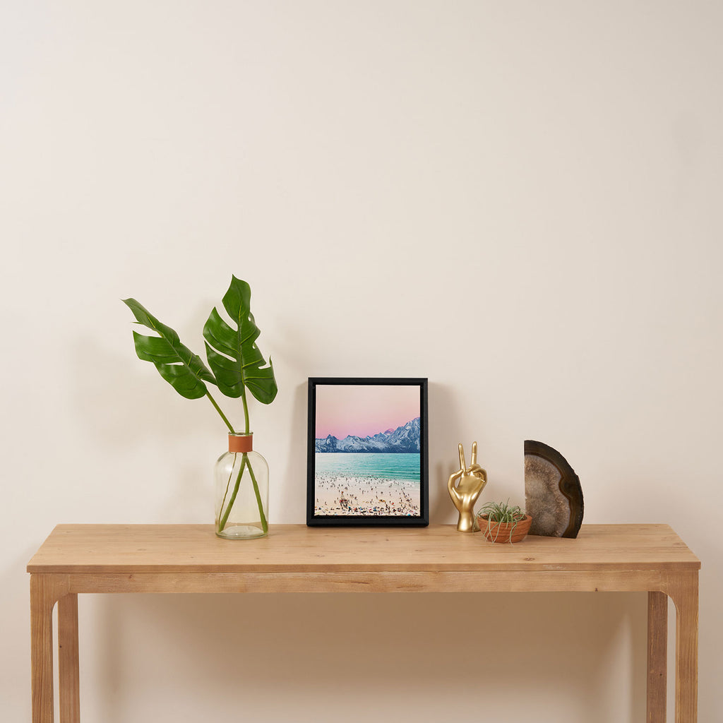 The Island, Pastel Tropical Beach, Travel Nature Landscape, Surrealism Photography Summer Framed Canvas Print Gallery Image 4