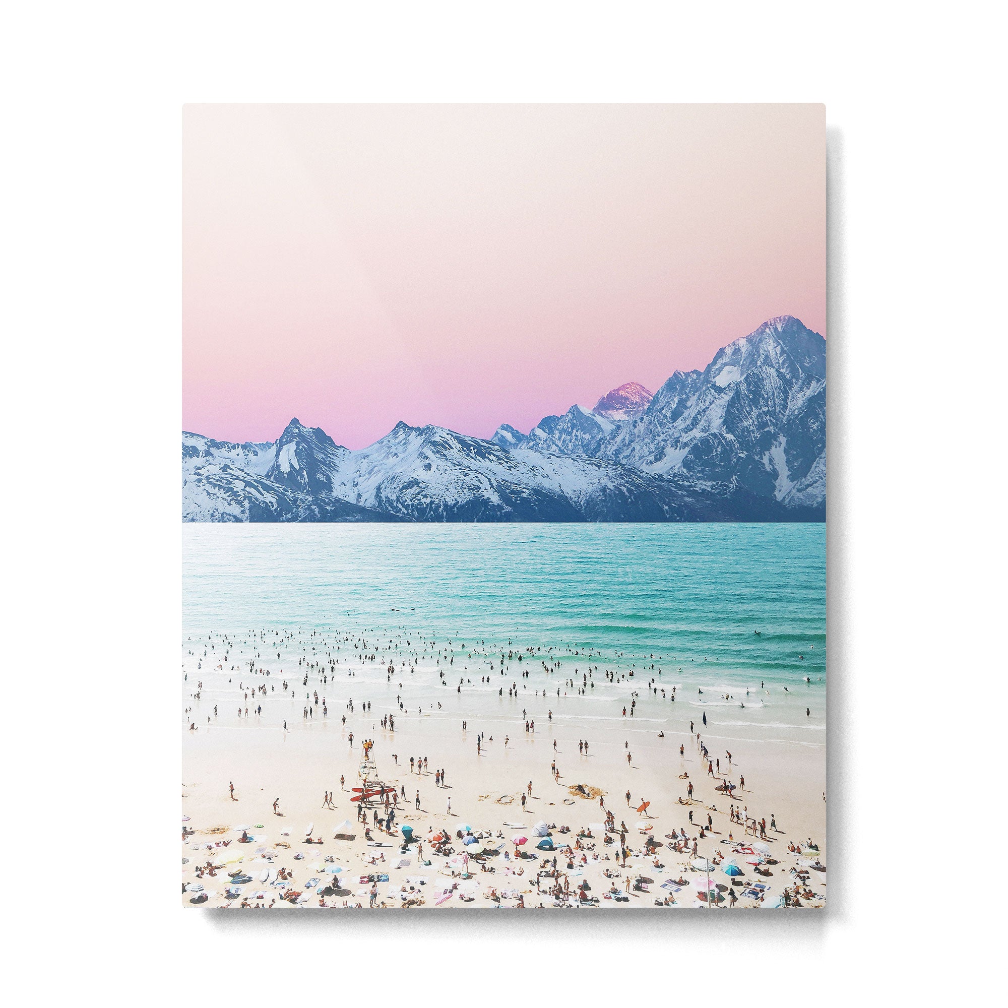 The Island, Pastel Tropical Beach, Travel Nature Landscape, Surrealism Photography Summer Metal Print Gallery Image 4