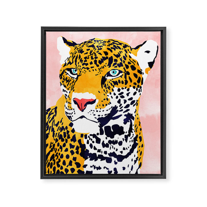The Leopard Portrait Framed Canvas Print Gallery Image 1