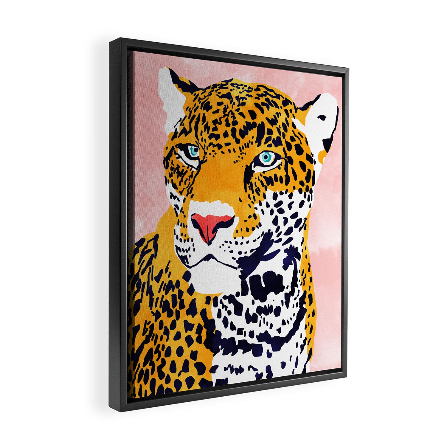 The Leopard Portrait Framed Canvas Print Gallery Image 2