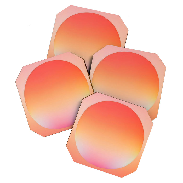 The Light Within, Spiritual Positivity Yoga Aura, Energy Soft Gradient Iridescent Glow, Mindfulness Graphic Design Motivational  Coaster Gallery Image 1