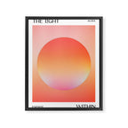 The Light Within, Spiritual Positivity Yoga Aura, Energy Soft Gradient Iridescent Glow, Mindfulness Graphic Design Motivational  Framed Canvas Print Gallery Image 6