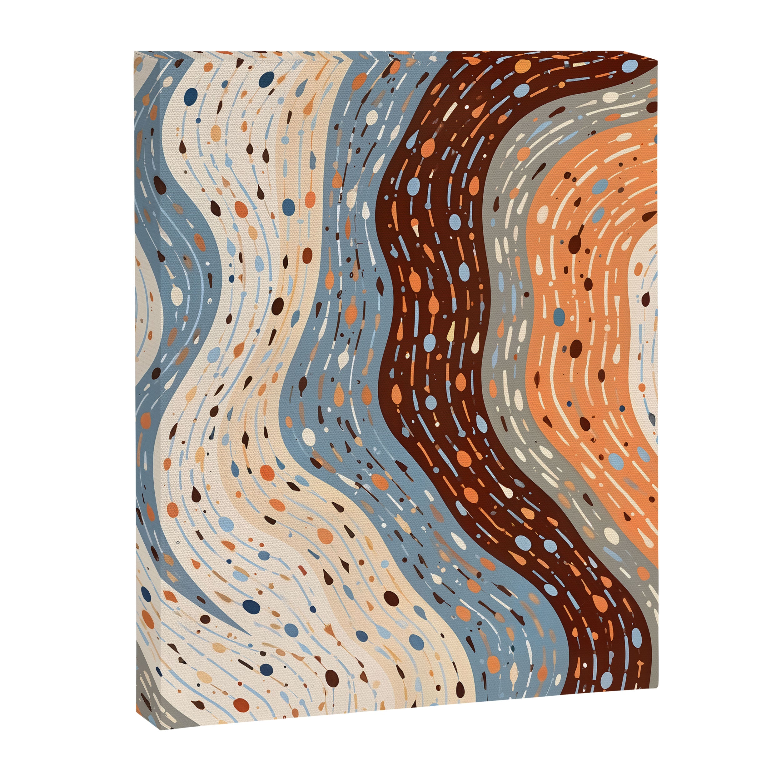 The Little Things Always_Abstract Line Art Drawing_Eclectic Bohemian Pattern Texture Shapes Canvas Print Gallery Image 6
