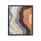The Little Things Always_Abstract Line Art Drawing_Eclectic Bohemian Pattern Texture Shapes Framed Canvas Print Gallery Image 6