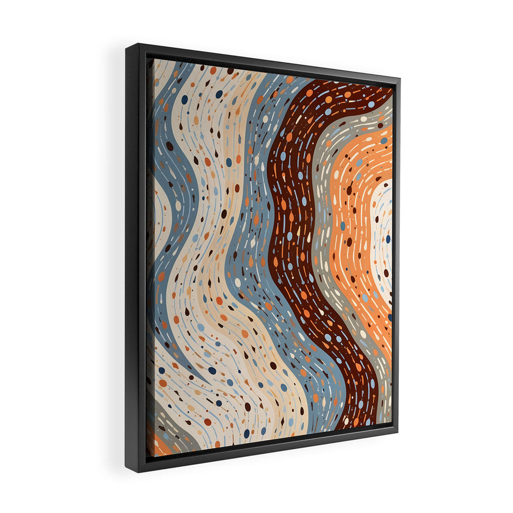 The Little Things Always_Abstract Line Art Drawing_Eclectic Bohemian Pattern Texture Shapes Framed Canvas Print Gallery Image 2