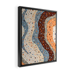 The Little Things Always_Abstract Line Art Drawing_Eclectic Bohemian Pattern Texture Shapes Framed Canvas Print Gallery Image 2
