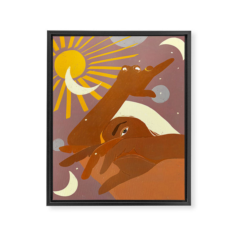 The Moon Dances With Me The Way The Sun Cannot And The Other Way Round Framed Canvas Print Gallery Image 6