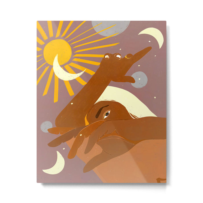 The Moon Dances With Me The Way The Sun Cannot And The Other Way Round Metal Print Gallery Image 1