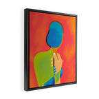 The One To Hold a Mirror Up To Me, Abstract Human Expression, Introspection Mindfulness Retrospection, Hand Body Maximalism Eclectic, Bohemian Contemporary Modern Painting Framed Canvas Print Gallery Image 2