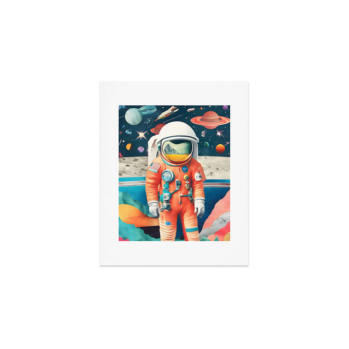 The Outsider Syndrome, Astronaut Space Travel Galaxy Surrealism, Individuality Blush Photography Plants Mars Moon Eclectic Concept Art Print Gallery Image 1