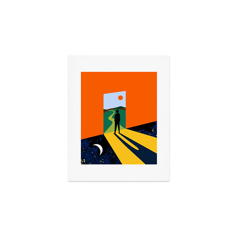 The Path Ahead, Abstract Concept Positivity Growth Mindset People, Eclectic Inspire Bohemian Contemporary Modern Pop Art Art Print Gallery Image 1