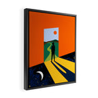The Path Ahead, Abstract Concept Positivity Growth Mindset People, Eclectic Inspire Bohemian Contemporary Modern Pop Art Framed Canvas Print Gallery Image 2