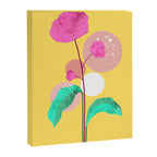 The Rare Bloom, Abstract Nature Floral Graphic, Eclectic Bohemian Modern, Pop of Color Illustration Canvas Print Gallery Image 6