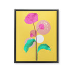 The Rare Bloom, Abstract Nature Floral Graphic, Eclectic Bohemian Modern, Pop of Color Illustration Framed Canvas Print Gallery Image 6