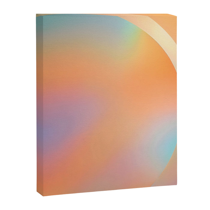 The Ring, Pastel Soft Gradient Shading, Geometrical Circle of Life Graphic, Digital Shapes Eclectic Modern, Futuristic Mindful Eclectic Meditation, Bohemian Yoga Spiritual Canvas Print Gallery Image 1