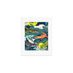 Three Crocodiles_Wildlife Jungle Animals Forest_Whimsical Scary Quirky Crocs_Eclectic Tropical Art Print Gallery Image 1