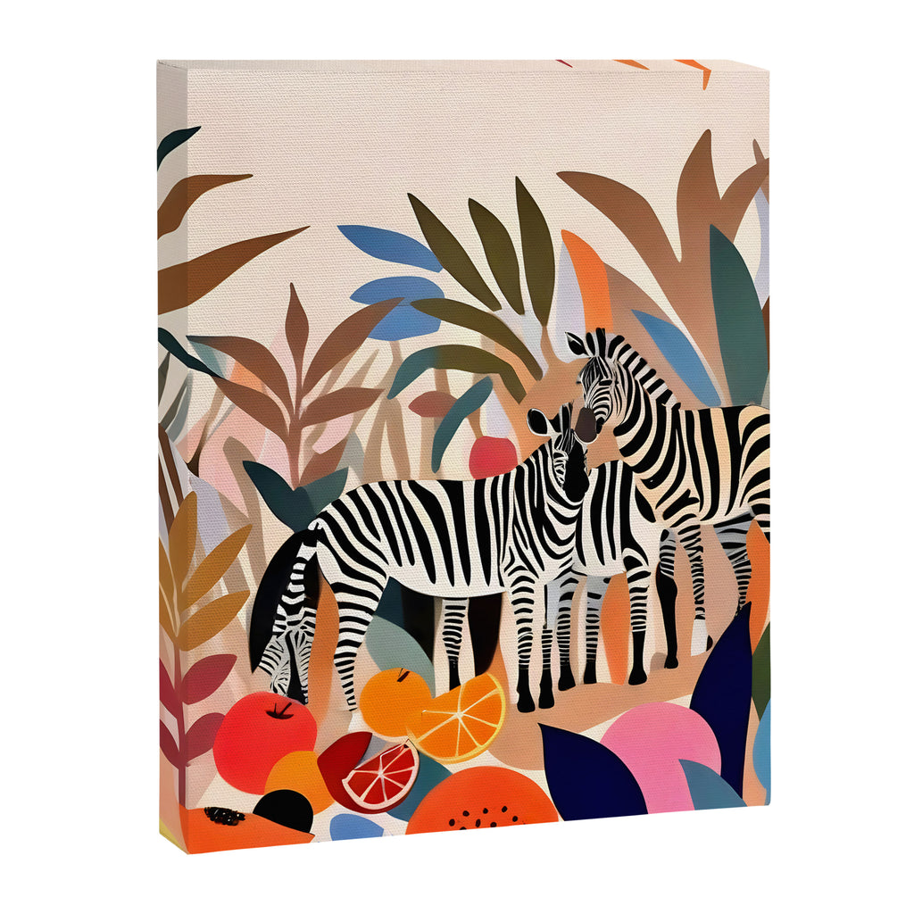 Three Zebras Canvas Print Gallery Image 6
