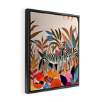 Three Zebras Framed Canvas Print Gallery Image 2