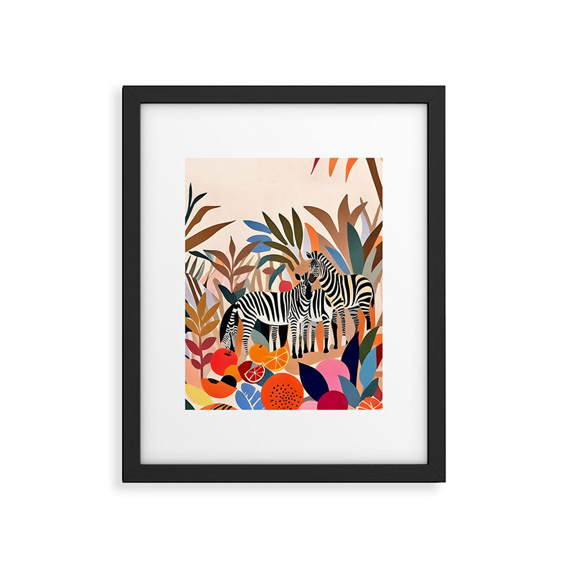 Three Zebras Framed Art Print Gallery Image 5