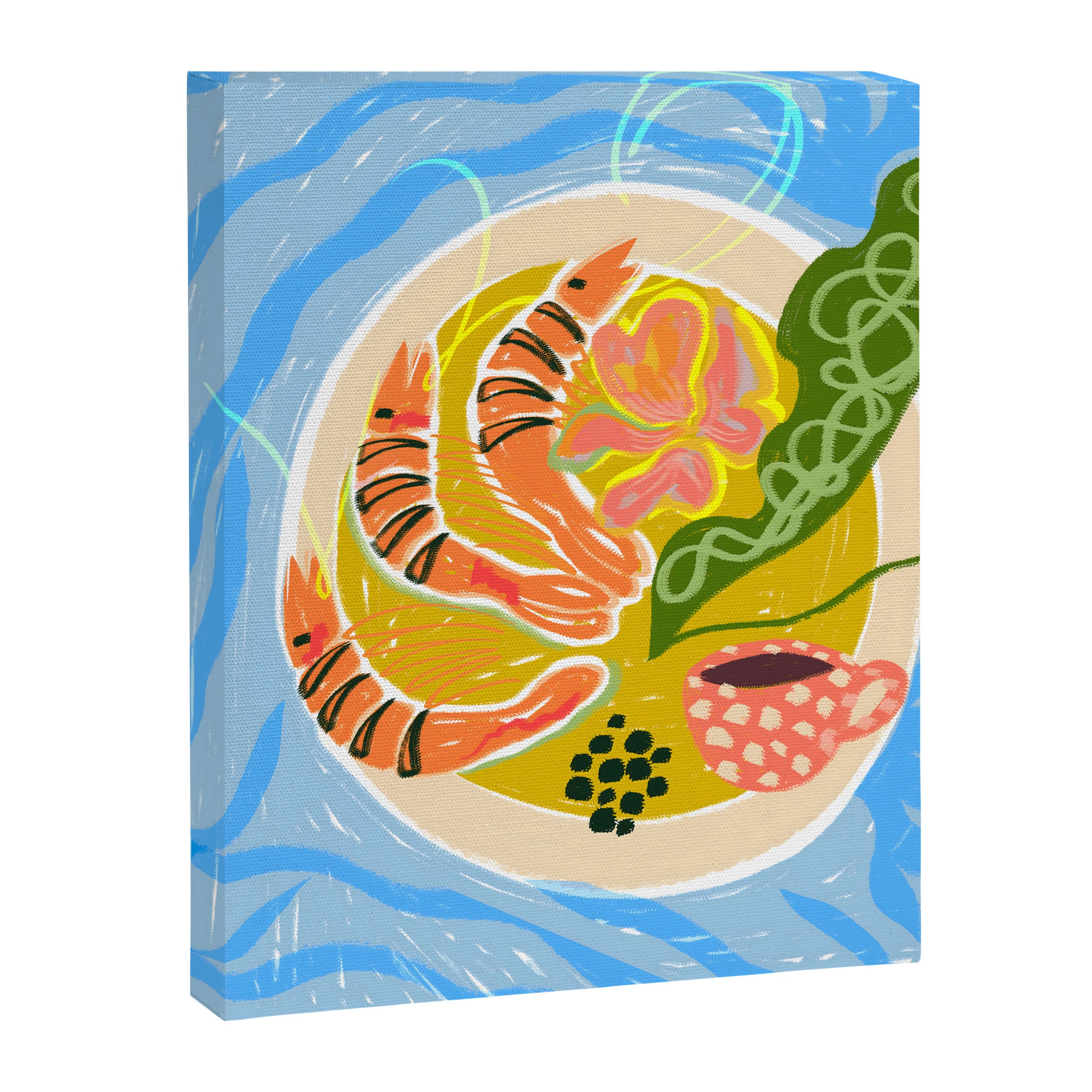 Tiger Shrimp Seafood Platter Canvas Print Gallery Image 6