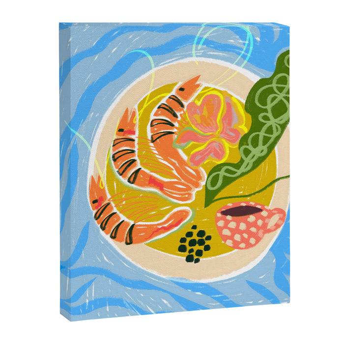 Tiger Shrimp Seafood Platter Canvas Print Gallery Image 1