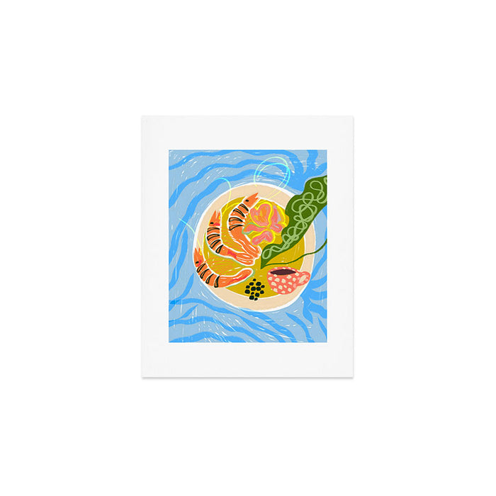 Tiger Shrimp Seafood Platter Art Print Gallery Image 1