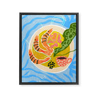Tiger Shrimp Seafood Platter Framed Canvas Print Gallery Image 6
