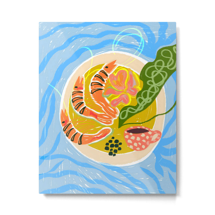Tiger Shrimp Seafood Platter Metal Print Gallery Image 1