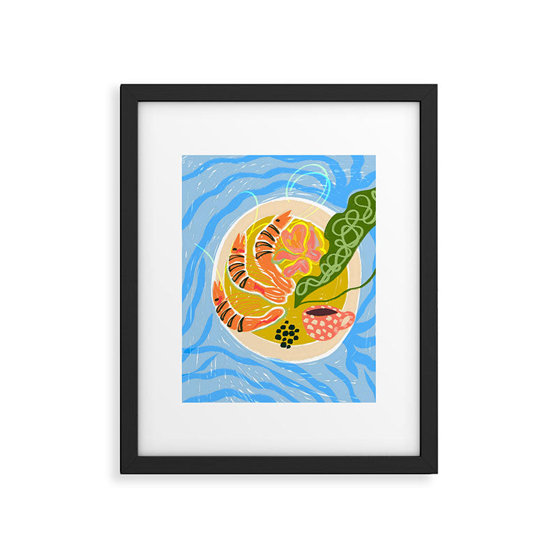 Tiger Shrimp Seafood Platter Framed Art Print Gallery Image 5