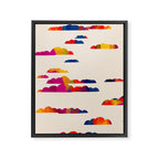Totem Clouds, Colorful Sky Vibrant Eclectic Bohemian, Abstract Positivity Good Vibes Boho Contemporary Modern Painting Framed Canvas Print Gallery Image 6