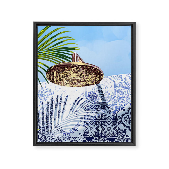 Tropical Shower Framed Canvas Print Gallery Image 1