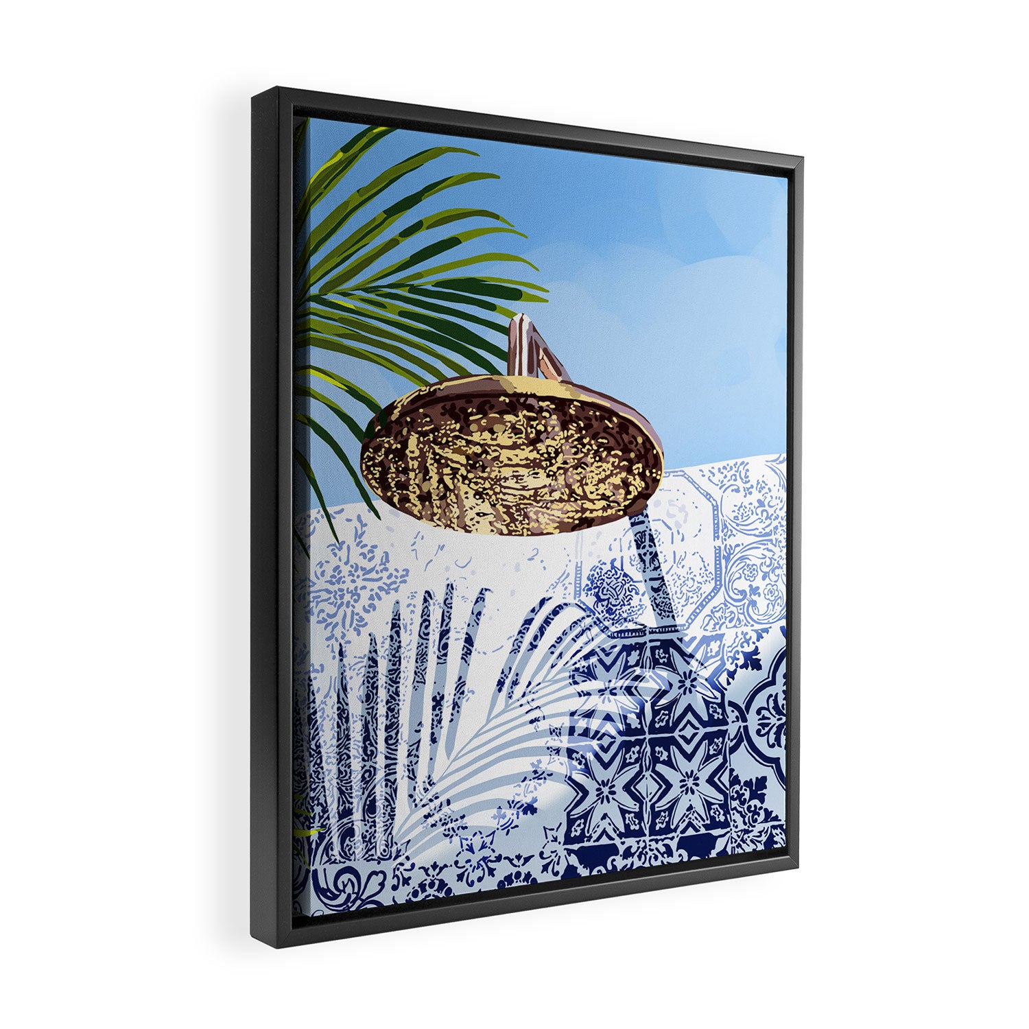 Tropical Shower Framed Canvas Print Gallery Image 2