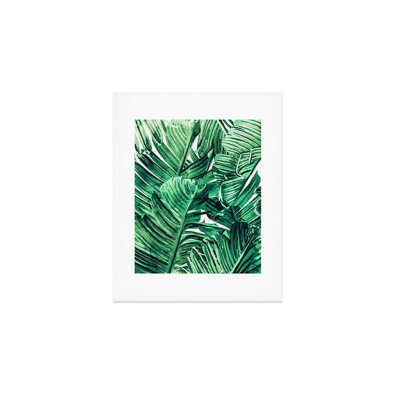 Tropical State of Mind | Watercolor Palm Banana Leaves Painting | Botanical Jungle Bohemian Plants Art Print Gallery Image 1