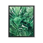 Tropical State of Mind | Watercolor Palm Banana Leaves Painting | Botanical Jungle Bohemian Plants Framed Canvas Print Gallery Image 6