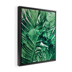 Tropical State of Mind | Watercolor Palm Banana Leaves Painting | Botanical Jungle Bohemian Plants Framed Canvas Print Gallery Image 2