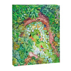 Tropical Vacay | Rainforest Jungle Botanical Lush Nature | Summer Lake People Swim | Boho Painting Canvas Print Gallery Image 8