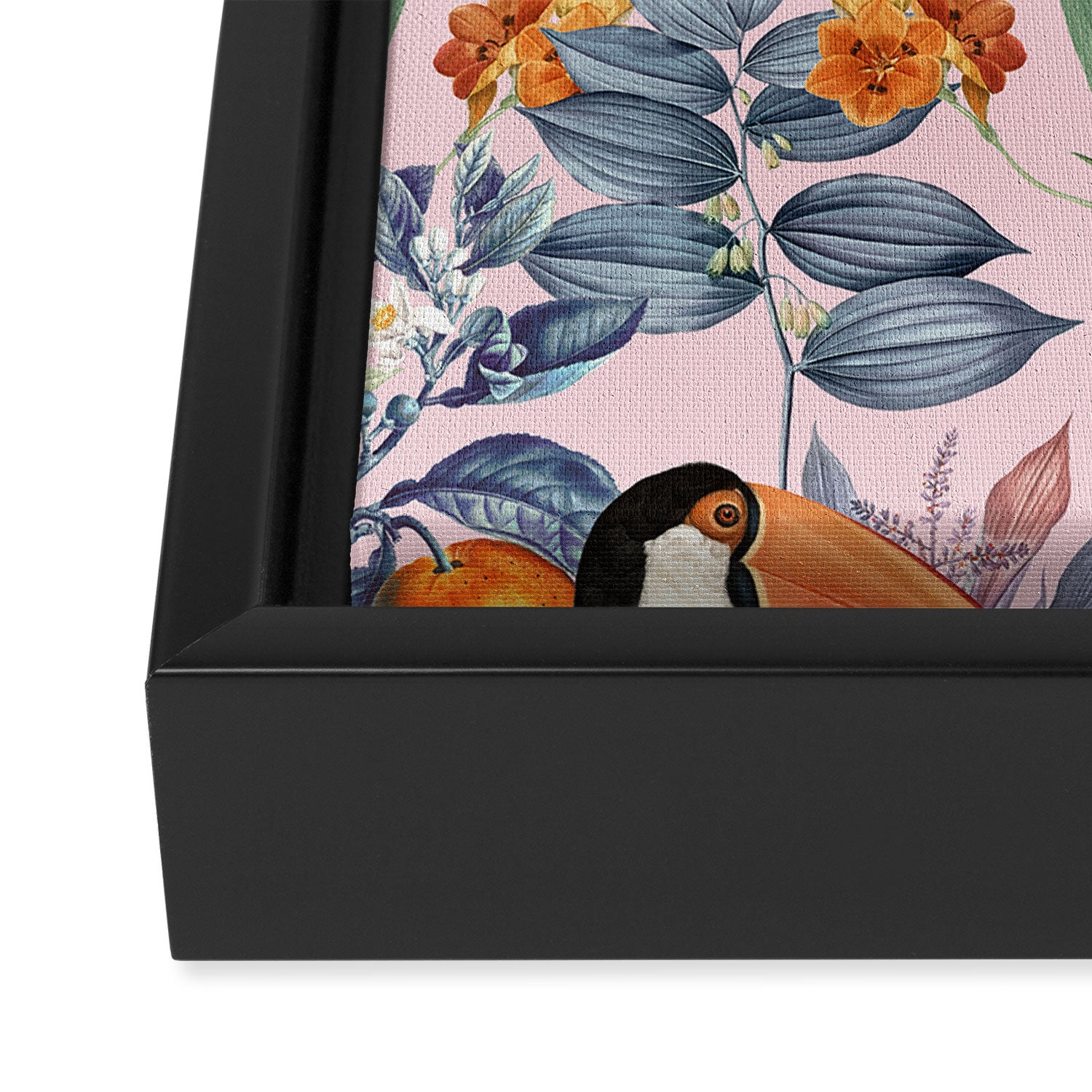 Tucan Garden #pattern #illustration Framed Canvas Print Gallery Image 3