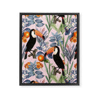 Tucan Garden #pattern #illustration Framed Canvas Print Gallery Image 6