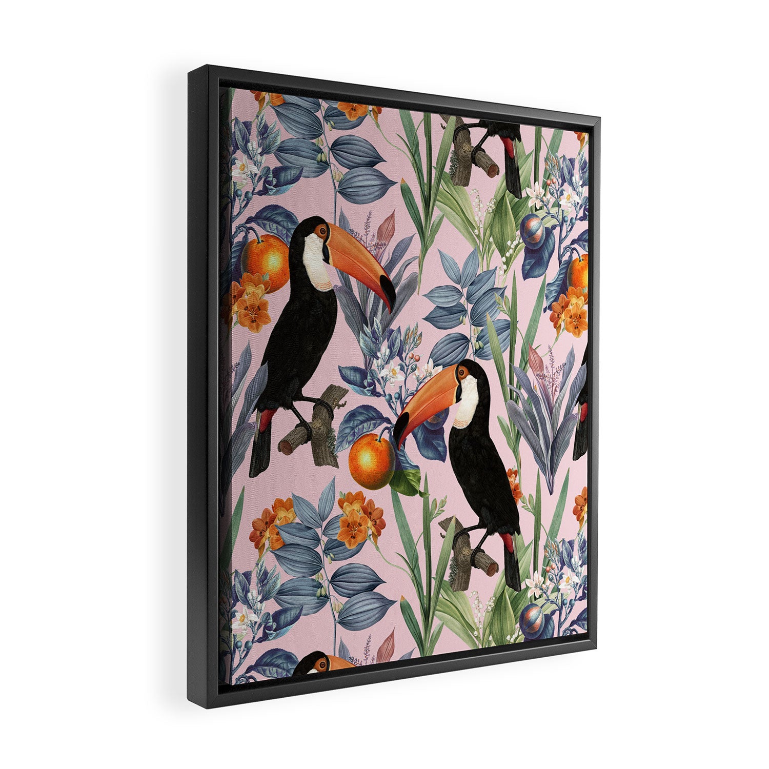 Tucan Garden #pattern #illustration Framed Canvas Print Gallery Image 2