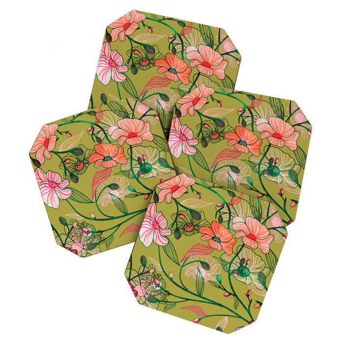 Twinning #illustration #pattern Coaster Gallery Image 1