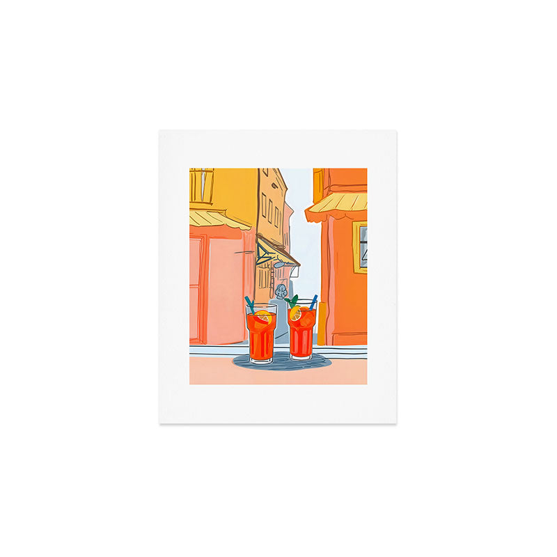Two Aperols Please Art Print Gallery Image 1