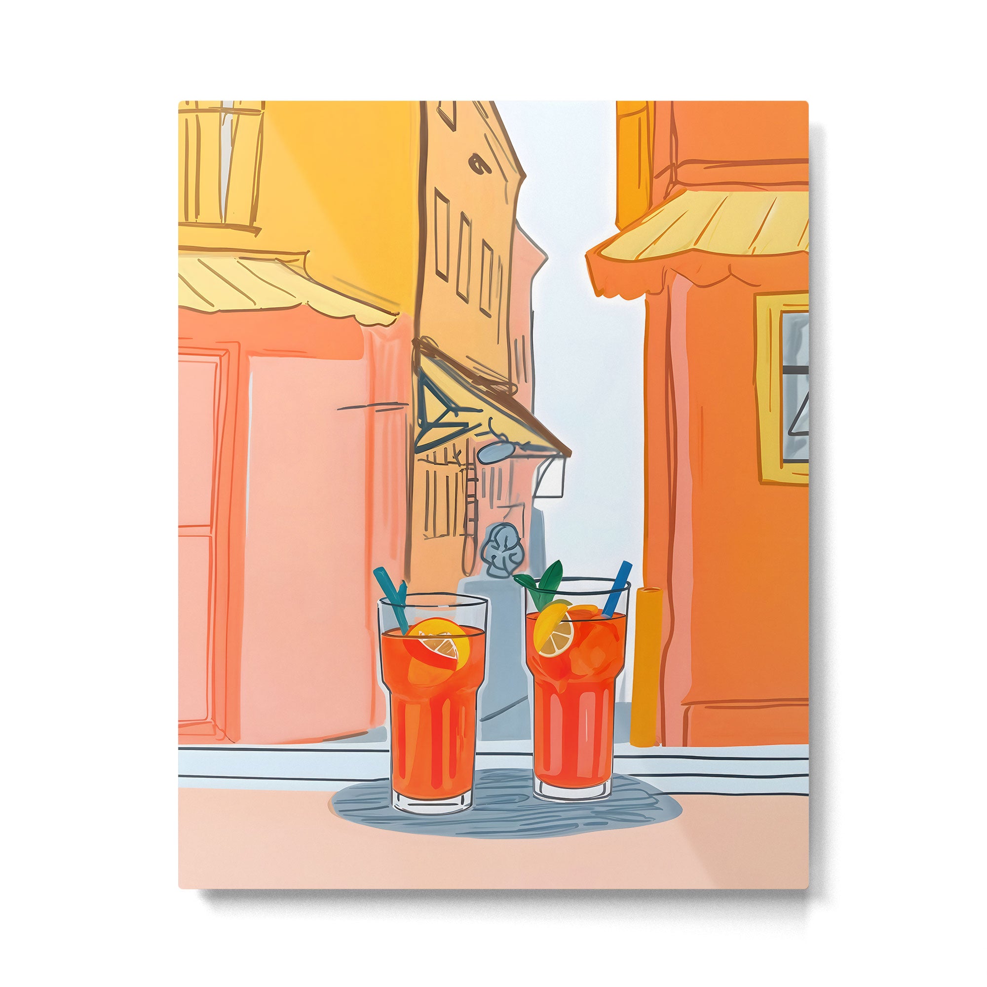 Two Aperols Please Metal Print Gallery Image 4