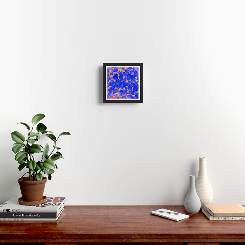 Supercontrast, Pop of Color Ultraviolet Nature, Floral Graphic Design Framed Art Print Gallery Image 2
