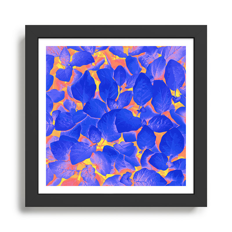 Supercontrast, Pop of Color Ultraviolet Nature, Floral Graphic Design Framed Art Print Gallery Image 1
