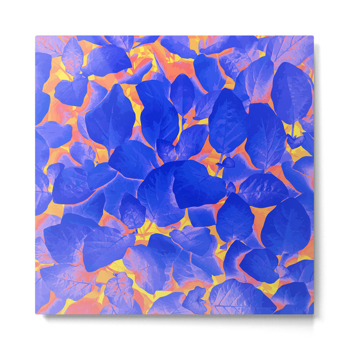 Supercontrast, Pop of Color Ultraviolet Nature, Floral Graphic Design Metal Print Gallery Image 1