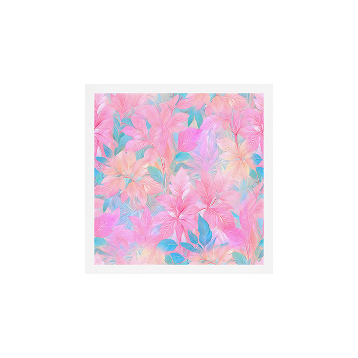 Unicorn Garden, Iridescent Holographic Soft Pastel Gradient, Yoga Meditation Mindfulness Spiritual, Eclectic Pink Botanical Nature Plants Forest Graphic Design Pattern Art Print Gallery Image 1
