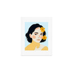 Variegated Human, Bohemian Woman Vitiligo Beauty, Self Love Positivity Mindset, Expressions Face Feelings Emotion Illustration, People Portrait Drawing Painting Art Print Gallery Image 1