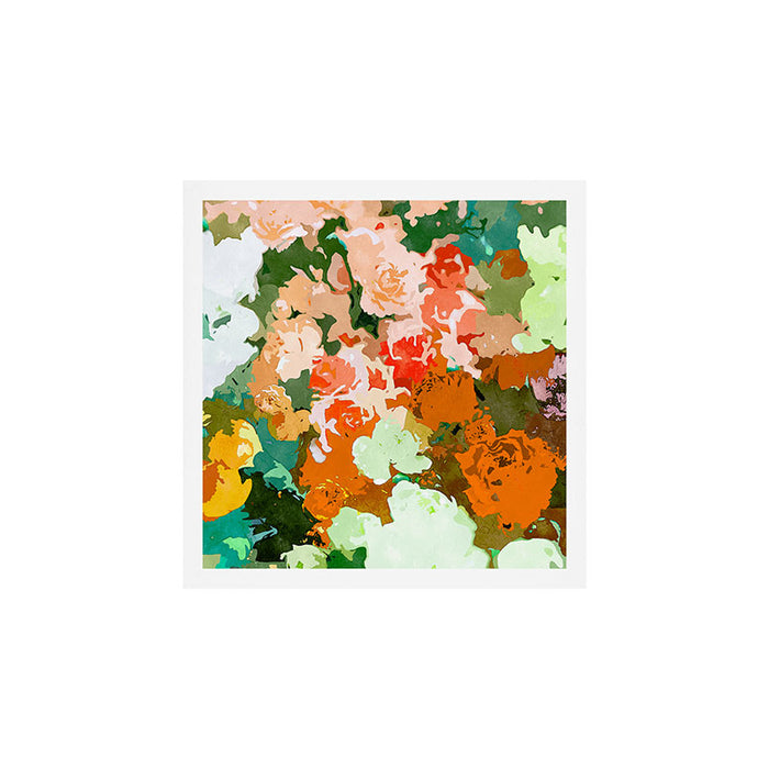 Velvet Floral, Summer Eclectic Botanical Blossom Blush Painting, Nature Colorful Garden Illustration Art Print Gallery Image 1