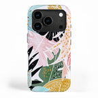 Veronica, Tropical Eclectic Bold Monstera Palm Illustration Nature Modern Colorful Jungle iPhone Case Gallery Image 1