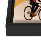 Virat Roop, Unimaginable Power God Divine Collage, Outdoors Adventure Travel Mountains, Nature Landscape Black Person Cycling Graphic Framed Canvas Print Gallery Image 3